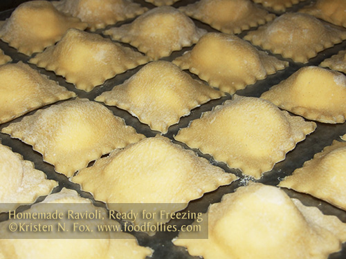 Homemade Ravioli Â©Kristen N. Fox, www.foodfollies.com