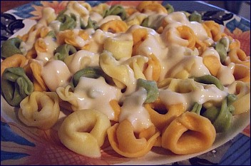 tri colored tortellini